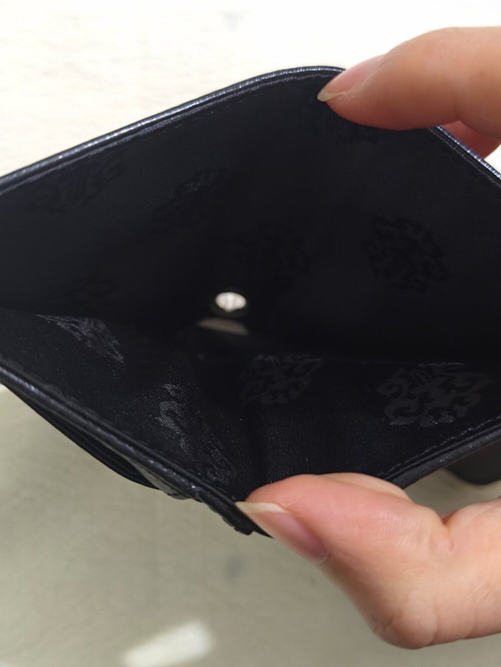 Chrome Hearts × Rolling Stones Collaboration Black Leather Bi-Fold Wallet - Picture 6 of 6